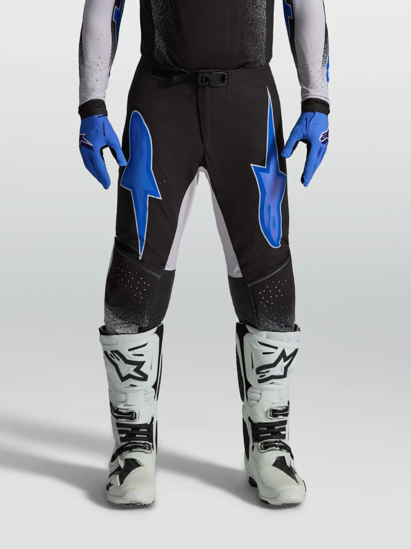 ALPINESTARS SUPERTCEH HITEN AFD BLACK / LIGHT LILAC / BLITHE BLUE PANTS