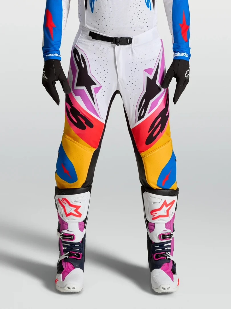 ALPINESTARS SUPERTECH DYNA WHITE / BLITHE BLUE / BLACK / PURPLE PANTS