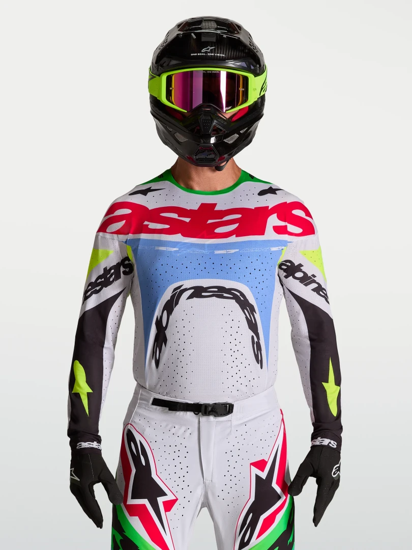 ALPINESTARS SUPERTECH DYNA LIGHT LILAC / GREEN FLUO / BLACK JERSEY
