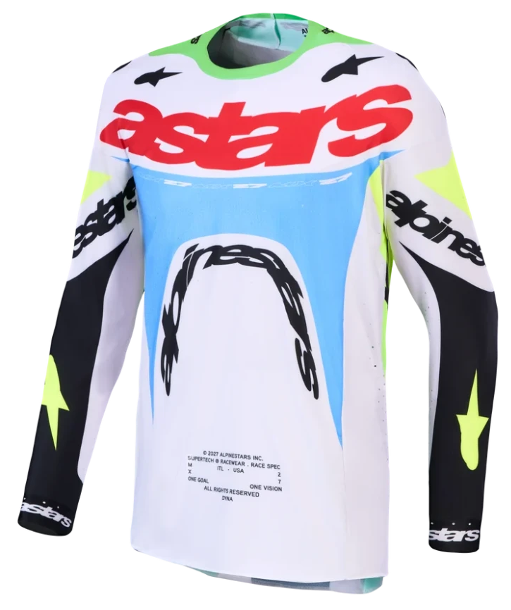 ALPINESTARS SUPERTECH DYNA LIGHT LILAC / GREEN FLUO / BLACK JERSEY