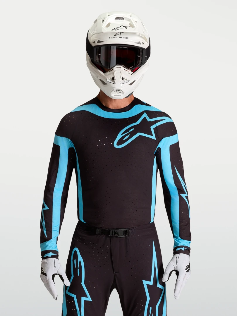 ALPINESTARS SUPERTECH VESTA BLACK / TURQUOISE JERSEY