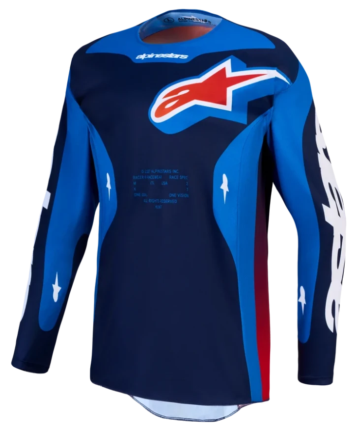 ALPINESTARS RACER HUNT STRONG BLUE / DEEP BLUE / FIRE RED JERSEY
