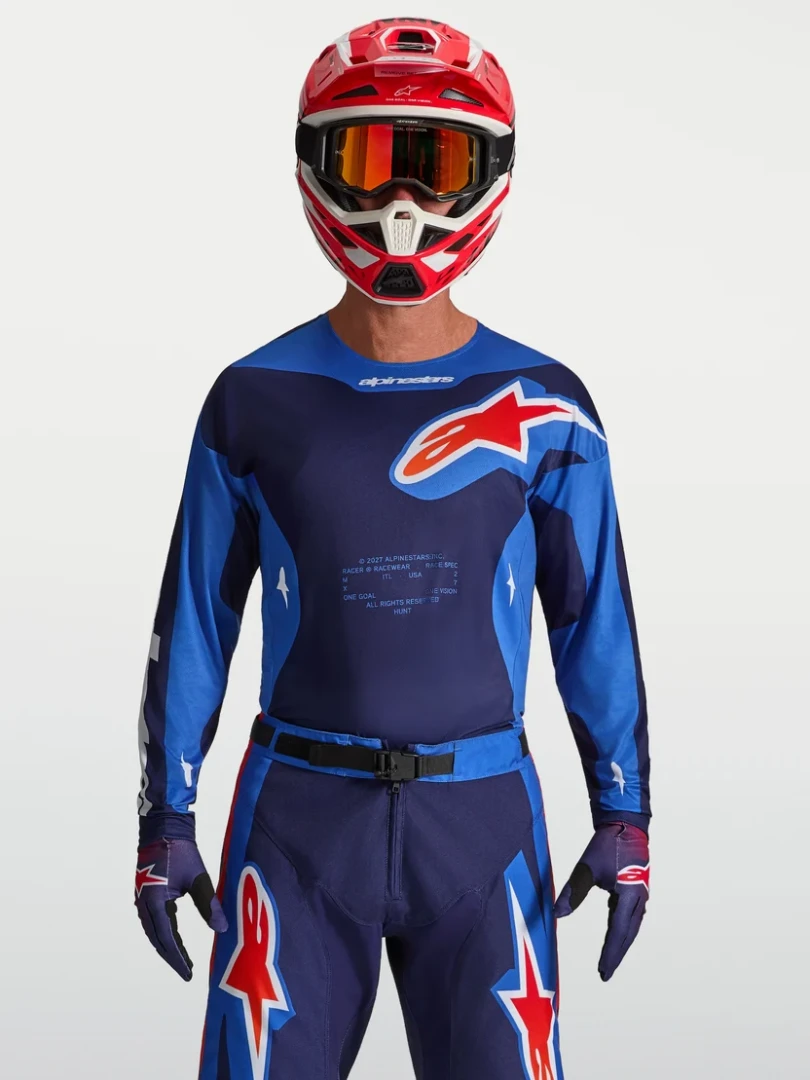 ALPINESTARS RACER HUNT STRONG BLUE / DEEP BLUE / FIRE RED JERSEY