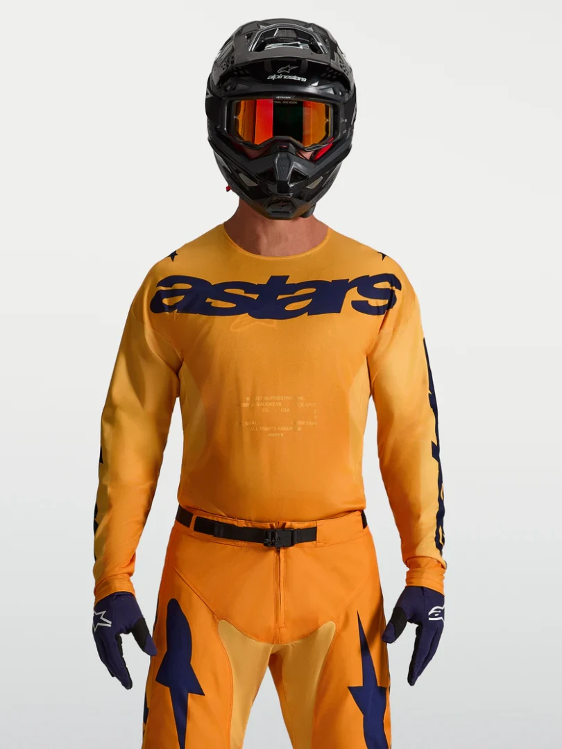 ALPINESTARS RACER AMBER ORANGE / GOLD / DEEP BLUE JERSEY