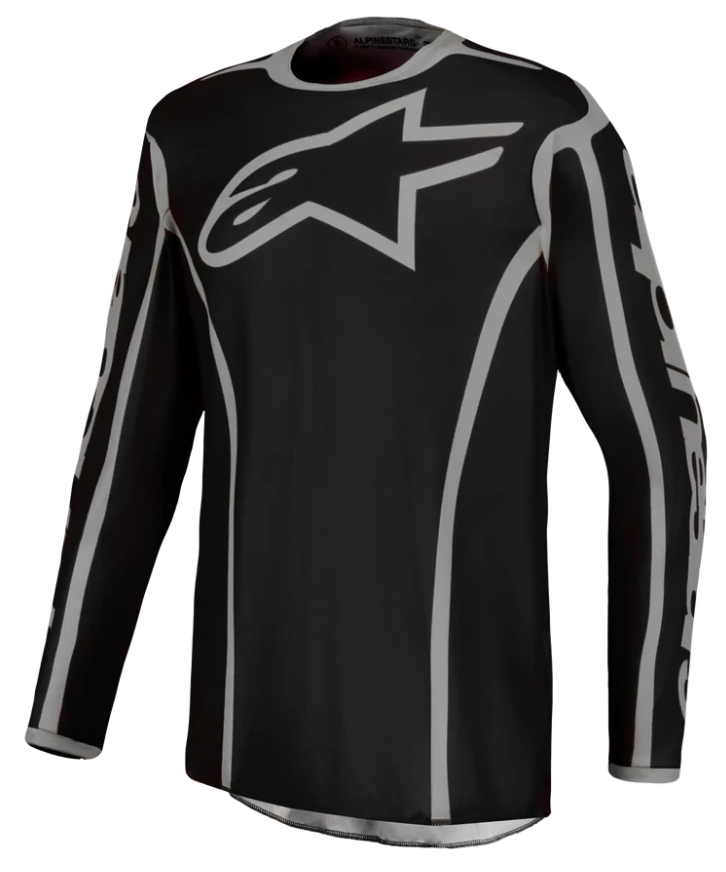 ALPINESTARS FLUID APEX V2 BLACK / SILVER JERSEY