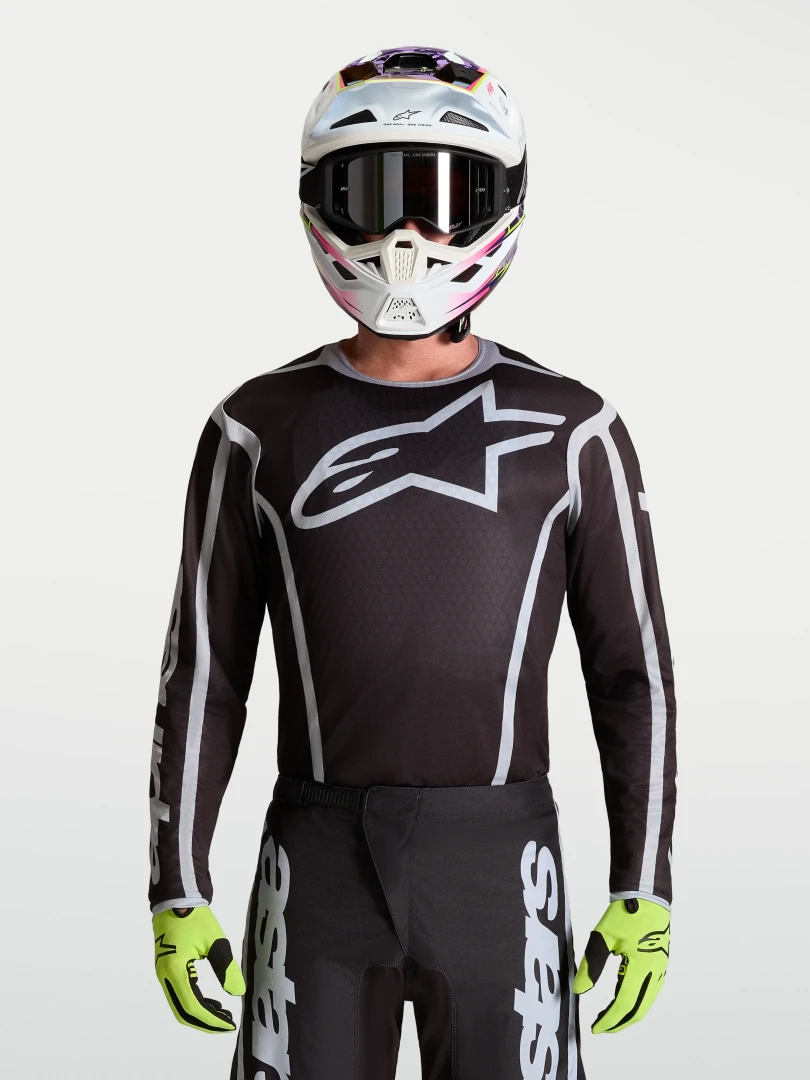 ALPINESTARS FLUID APEX V2 BLACK / SILVER JERSEY