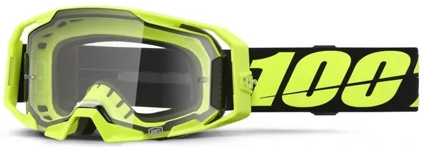 100% ARMATIC NEON YELLOW CLEAR LENS GOGGLE
