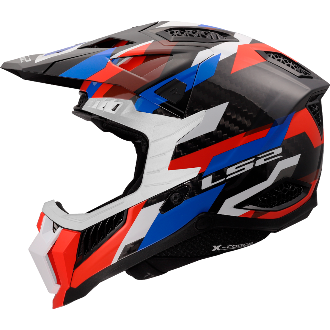 LS2 MX703 X-FORCE PHANTOM GLOSS WHITE / BLUE / RED