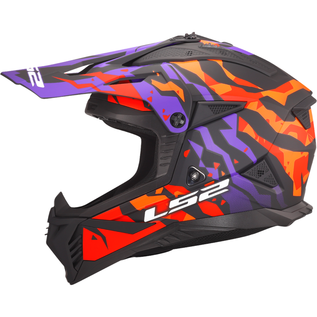 LS2 MX708 FAST 2 GROTESK MATT PURPLE / ORANGE