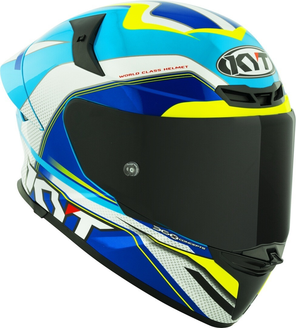Kyt TT-Revo Grand Prix White / Light Blue