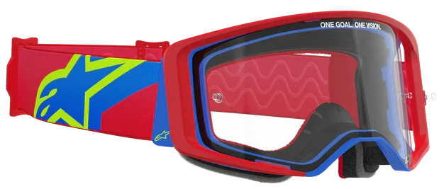 ALPINESTARS SUPERTECH CORP RED BLUE CLEAR LENS GOGGLES