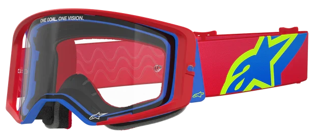ALPINESTARS SUPERTECH CORP RED BLUE CLEAR LENS GOGGLES