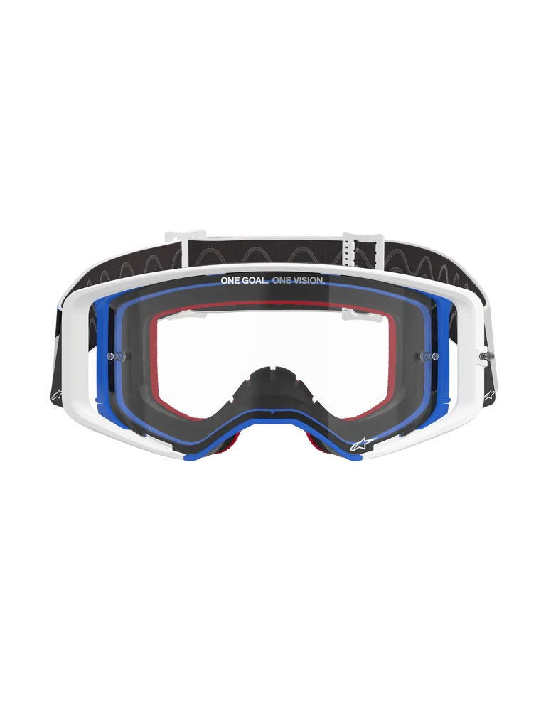ALPINESTARS SUPERTECH CORP BLUE ORANGE CLEAR LENS GOGGLES