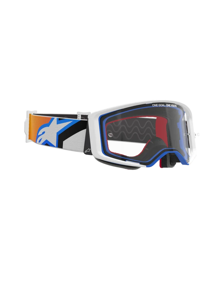 ALPINESTARS SUPERTECH CORP BLUE ORANGE CLEAR LENS GOGGLES