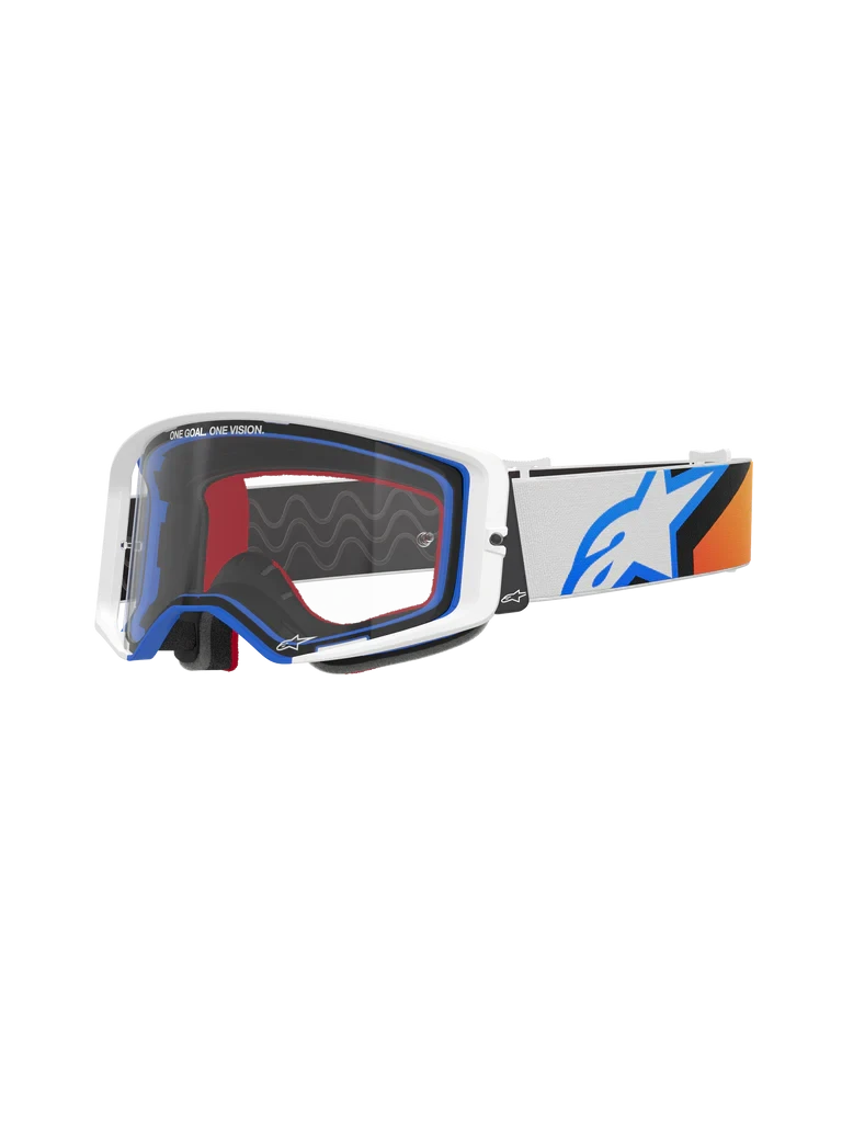 ALPINESTARS SUPERTECH CORP BLUE ORANGE CLEAR LENS GOGGLES