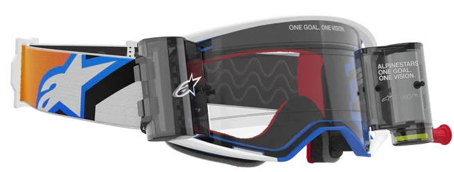 ALPINESTARS SUPERTECH CORP BLUE ORANGE CLEAR LENS ROLL OFF GOGGLES