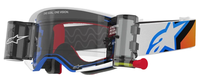 ALPINESTARS SUPERTECH CORP BLUE ORANGE CLEAR LENS ROLL OFF GOGGLES