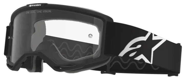 ALPINESTARS VISION BLACK GREY CLEAR LENS OTG GOGGLES
