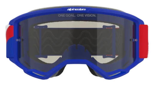 ALPINESTARS VISION SAND BLUE RED WHITE DARK SMOKE LENS GOGGLES