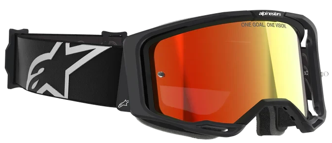 ALPINESTARS VISION 8 CORP BLACK MIRROR RED LENS GOGGLES