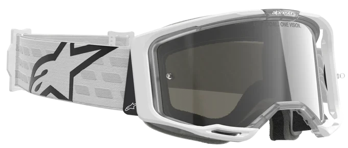 ALPINESTARS VISION 8 CORP WHITE MIRROR SILVER LENS GOGGLES