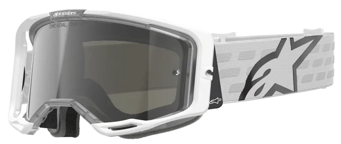 ALPINESTARS VISION 8 CORP WHITE MIRROR SILVER LENS GOGGLES