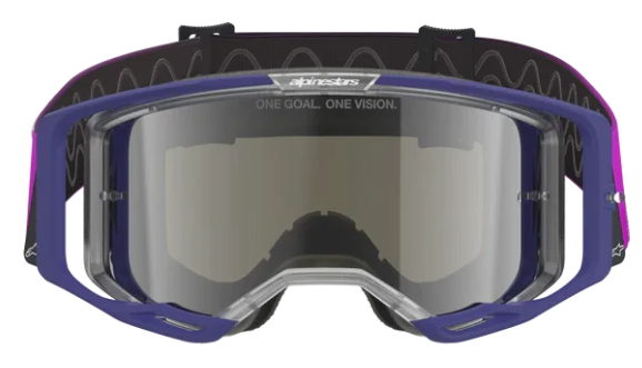 ALPINESTARS VISION 8 CORP PURPLE LIGHT GREY MIRROR SILVER LENS GOGGLES