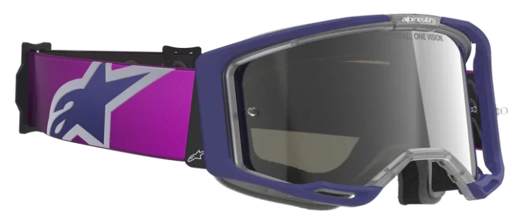 ALPINESTARS VISION 8 CORP PURPLE LIGHT GREY MIRROR SILVER LENS GOGGLES