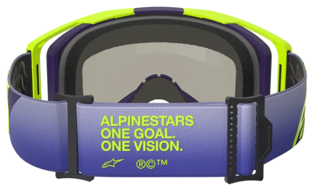 ALPINESTARS VISION 8 CORP PURPLE YELLOW FLUO MIRROR BLUE LENS GOGGLES