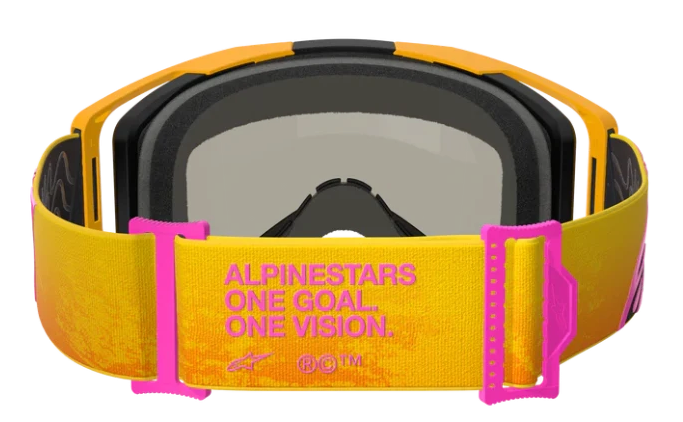 ALPINESTARS VISION 8 CORP ORANGE YELLOW PINK MIRROR GOLD LENS GOGGLES