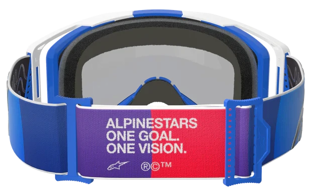ALPINESTARS VISION 8 CORP BLUE WHITE MIRROR BLUE LENS GOGGLES
