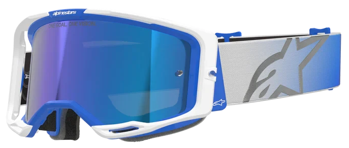 ALPINESTARS VISION 8 CORP BLUE WHITE MIRROR BLUE LENS GOGGLES