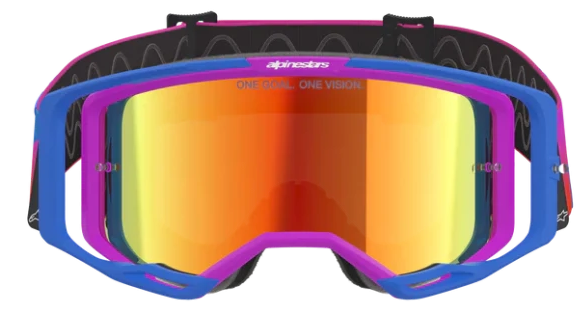 ALPINESTARS VISION 8 CORP ORANGE MIRROR RED LENS GOGGLES