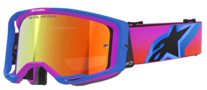 ALPINESTARS VISION 8 CORP ORANGE MIRROR RED LENS GOGGLES