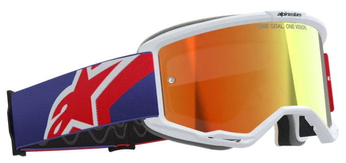ALPINESTARS VISION 5 CORP RED PURPLE MIRROR RED LENS GOGGLES