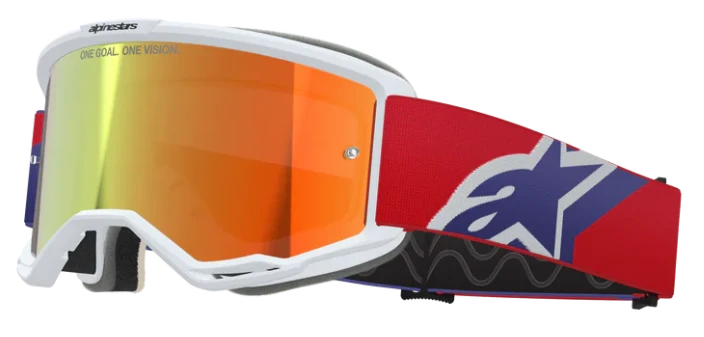 ALPINESTARS VISION 5 CORP RED PURPLE MIRROR RED LENS GOGGLES