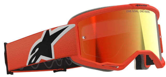 ALPINESTARS VISION 5 CORP ORANGE MIRROR RED LENS GOGGLES