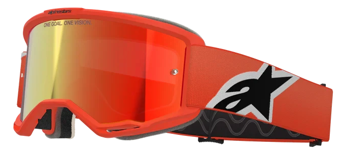 ALPINESTARS VISION 5 CORP ORANGE MIRROR RED LENS GOGGLES