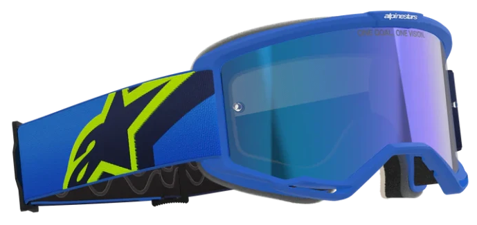 ALPINESTARS VISION 5 CORP BLUE YELLOW FLUO MIRROR BLUE LENS GOGGLES