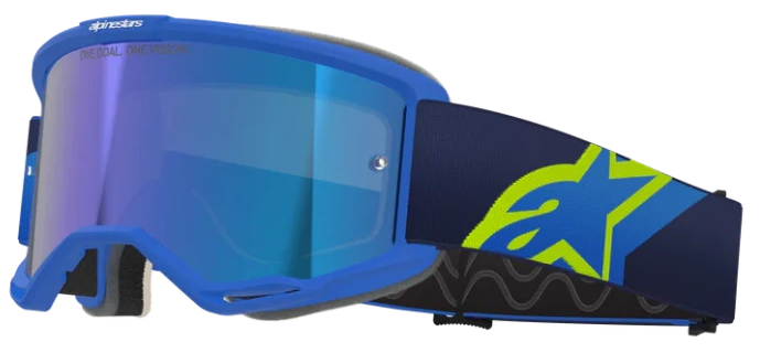 ALPINESTARS VISION 5 CORP BLUE YELLOW FLUO MIRROR BLUE LENS GOGGLES