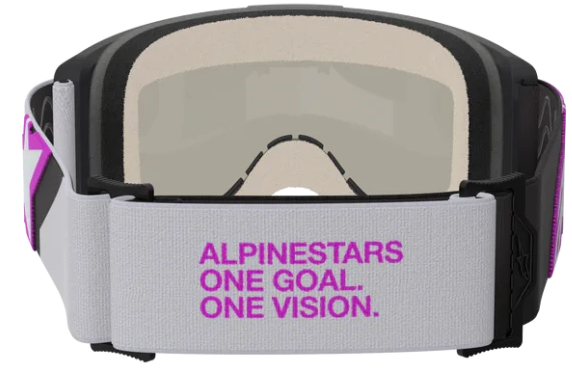 ALPINESTARS VISION 5 CORP LIGHT GREY PURPLE MIRROR SILVER LENS GOGGLES