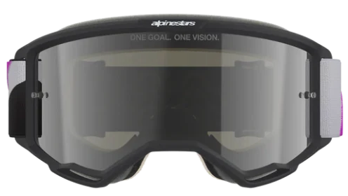 ALPINESTARS VISION 5 CORP LIGHT GREY PURPLE MIRROR SILVER LENS GOGGLES
