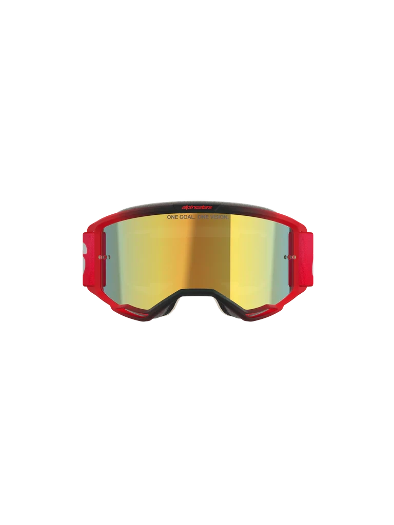 ALPINESTARS VISION 5 BLAZE RED MIRROR GOLD LENS GOGGLES