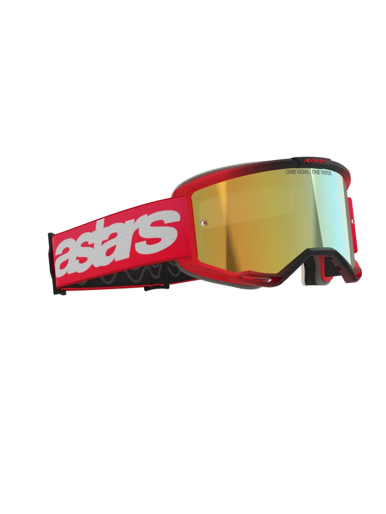 ALPINESTARS VISION 5 BLAZE RED MIRROR GOLD LENS GOGGLES