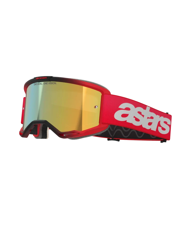 ALPINESTARS VISION 5 BLAZE RED MIRROR GOLD LENS GOGGLES