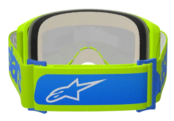 ALPINESTARS VISION 5 BLAZE FLUO YELLOW BLUE MIRROR BLUE LENS GOGGLES