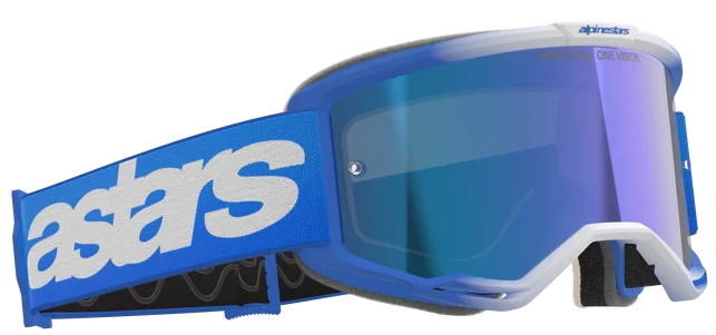 ALPINESTARS VISION 5 BLAZE BLUE MIRROR BLUE LENS GOGGLES