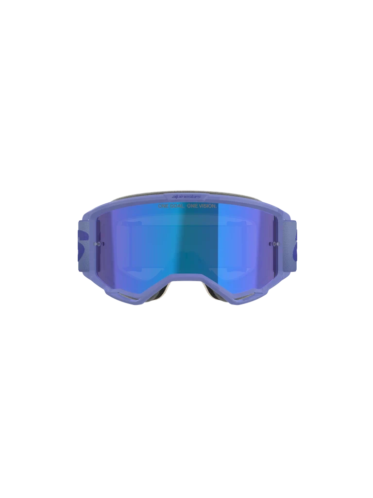 ALPINESTARS VISON 5 WORDMARK PURPLE MIRROR BLUE LENS GOGGLES