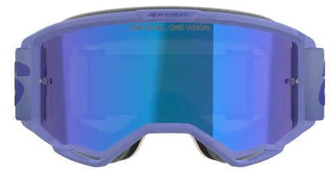 ALPINESTARS VISION 5 WORDMARK PURPLE MIRROR BLUE LENS GOGGLES
