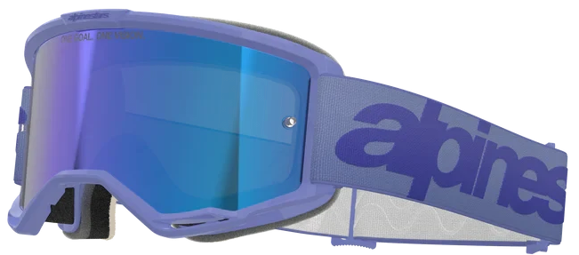 ALPINESTARS VISION 5 WORDMARK PURPLE MIRROR BLUE LENS GOGGLES